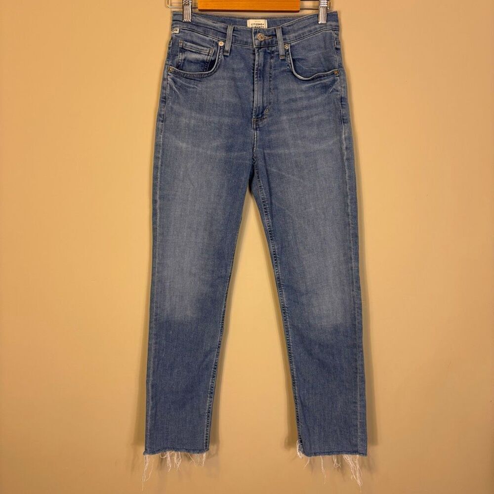 Citizens of Humanity Isola High Waisted Skinny Jeans with Raw Hem 25
